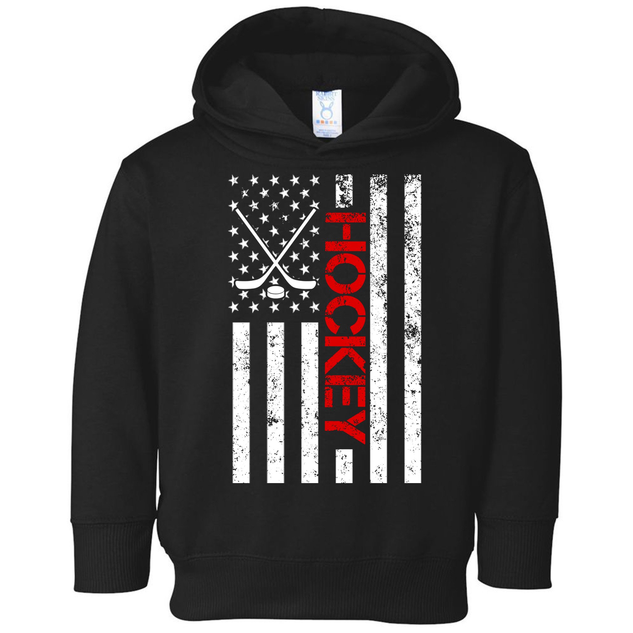 American Hockey Flag Vintage Toddler Hoodie