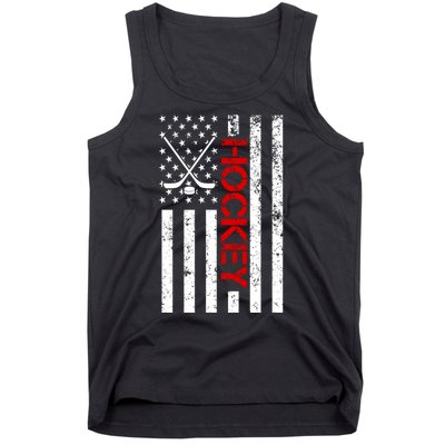 American Hockey Flag Vintage Tank Top