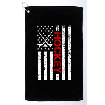 American Hockey Flag Vintage Platinum Collection Golf Towel