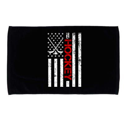 American Hockey Flag Vintage Microfiber Hand Towel