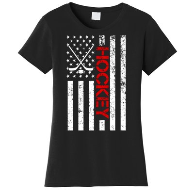 American Hockey Flag Vintage Women's T-Shirt