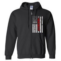 American Hockey Flag Vintage Full Zip Hoodie