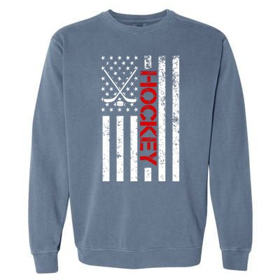 American Hockey Flag Vintage Garment-Dyed Sweatshirt