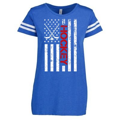 American Hockey Flag Vintage Enza Ladies Jersey Football T-Shirt