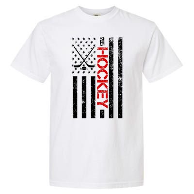 American Hockey Flag Vintage Garment-Dyed Heavyweight T-Shirt