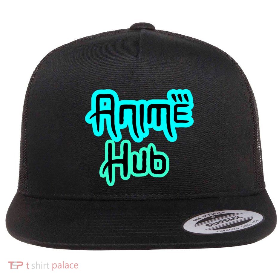 Anime Hub Funny Sarcastic Humor Flat Bill Trucker Hat
