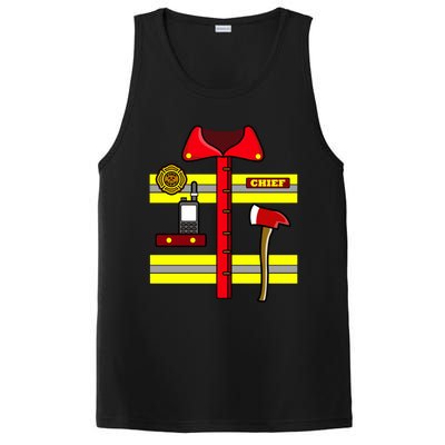 Adult Halloween Fire Firefighter Costume Gift PosiCharge Competitor Tank