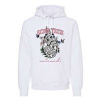 Anatomical Heart Floral Echo Tech Retired Cardiac Sonography Premium Hoodie