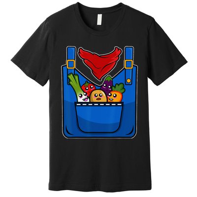 Adult Halloween Farming Farmer Costume Premium T-Shirt