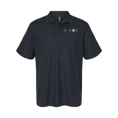 Avocado Heartbeat Funny Health Design Softstyle Adult Sport Polo