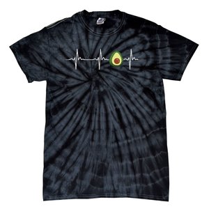 Avocado Heartbeat Funny Health Design Tie-Dye T-Shirt