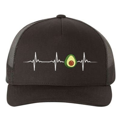 Avocado Heartbeat Funny Avocado Yupoong Adult 5-Panel Trucker Hat