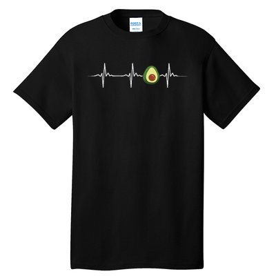 Avocado Heartbeat Funny Avocado Tall T-Shirt