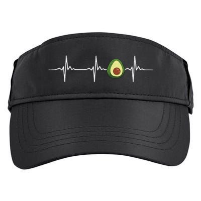 Avocado Heartbeat Funny Avocado Adult Drive Performance Visor