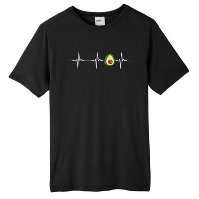 Avocado Heartbeat Funny Avocado Tall Fusion ChromaSoft Performance T-Shirt