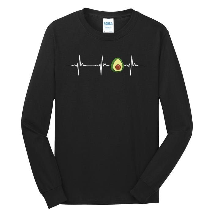 Avocado Heartbeat Funny Avocado Tall Long Sleeve T-Shirt