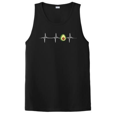 Avocado Heartbeat Funny Avocado PosiCharge Competitor Tank