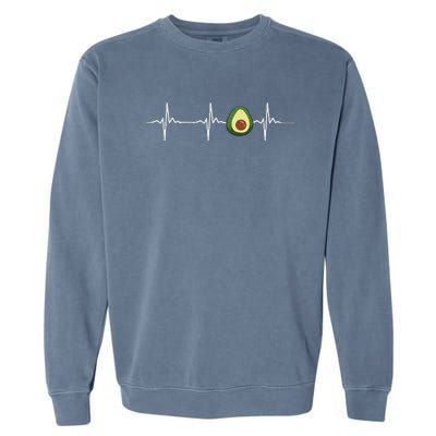 Avocado Heartbeat Funny Avocado Garment-Dyed Sweatshirt