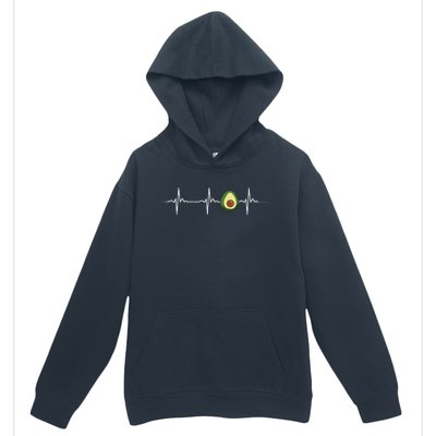 Avocado Heartbeat Funny Avocado Urban Pullover Hoodie