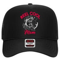 Angling Hunting Fishing Reel Cool Mom High Crown Mesh Back Trucker Hat