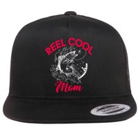 Angling Hunting Fishing Reel Cool Mom Flat Bill Trucker Hat