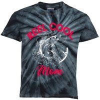 Angling Hunting Fishing Reel Cool Mom Kids Tie-Dye T-Shirt