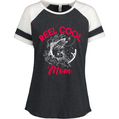 Angling Hunting Fishing Reel Cool Mom Enza Ladies Jersey Colorblock Tee