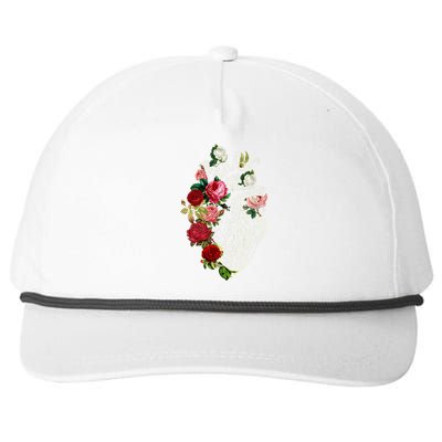 Anatomical Heart Floral Organ Cardiology Cardiac Nurse Snapback Five-Panel Rope Hat