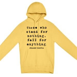 Alexander Hamilton Gift Inspirational Famous Aham Quote Gift Premium Pullover Hoodie