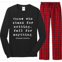 Alexander Hamilton Gift Inspirational Famous Aham Quote Gift Long Sleeve Pajama Set