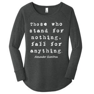 Alexander Hamilton Gift Inspirational Famous Aham Quote Gift Women's Perfect Tri Tunic Long Sleeve Shirt