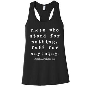 Alexander Hamilton Gift Inspirational Famous Aham Quote Gift Women's Racerback Tank