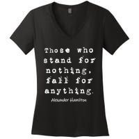 Alexander Hamilton Gift Inspirational Famous Aham Quote Gift Women's V-Neck T-Shirt