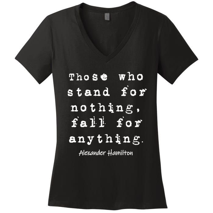 Alexander Hamilton Gift Inspirational Famous Aham Quote Gift Women's V-Neck T-Shirt