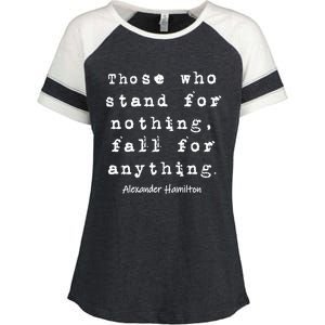 Alexander Hamilton Gift Inspirational Famous Aham Quote Gift Enza Ladies Jersey Colorblock Tee