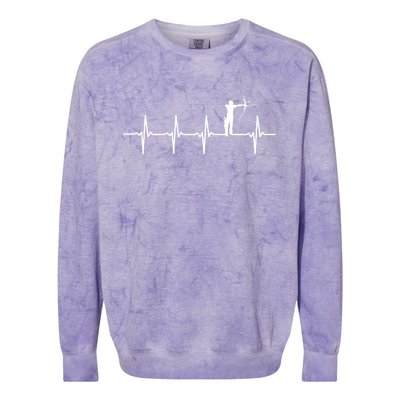 Archery Heartbeat Gift Rchers And Bow Hunting Lovers Great Gift Colorblast Crewneck Sweatshirt