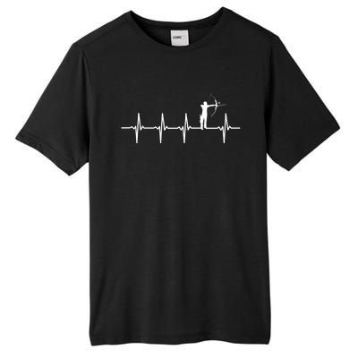 Archery Heartbeat Gift Rchers And Bow Hunting Lovers Great Gift Tall Fusion ChromaSoft Performance T-Shirt