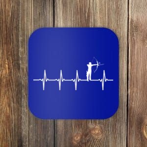 Archery Heartbeat Gift Rchers And Bow Hunting Lovers Great Gift Coaster