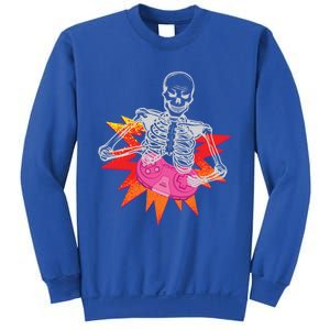 Awesome Halloween Gift Skeleton Gamer Costume Design Funny Gift Sweatshirt