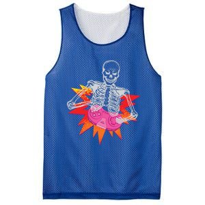 Awesome Halloween Gift Skeleton Gamer Costume Design Funny Gift Mesh Reversible Basketball Jersey Tank