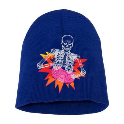 Awesome Halloween Gift Skeleton Gamer Costume Design Funny Gift Short Acrylic Beanie