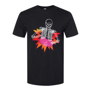 Awesome Halloween Gift Skeleton Gamer Costume Design Funny Gift Softstyle CVC T-Shirt