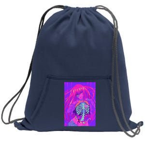 Anime Halloween Girl Kawaii Waifu Aesthetic Japanese Otaku Sweatshirt Cinch Pack Bag