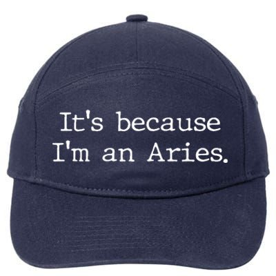 Aries Horoscope Gifts Women Girl Men Zodiac Sign Astrology 7-Panel Snapback Hat