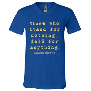 Alexander Hamilton Great Gift Great Gift Inspirational Famous Aham Quote Great G V-Neck T-Shirt