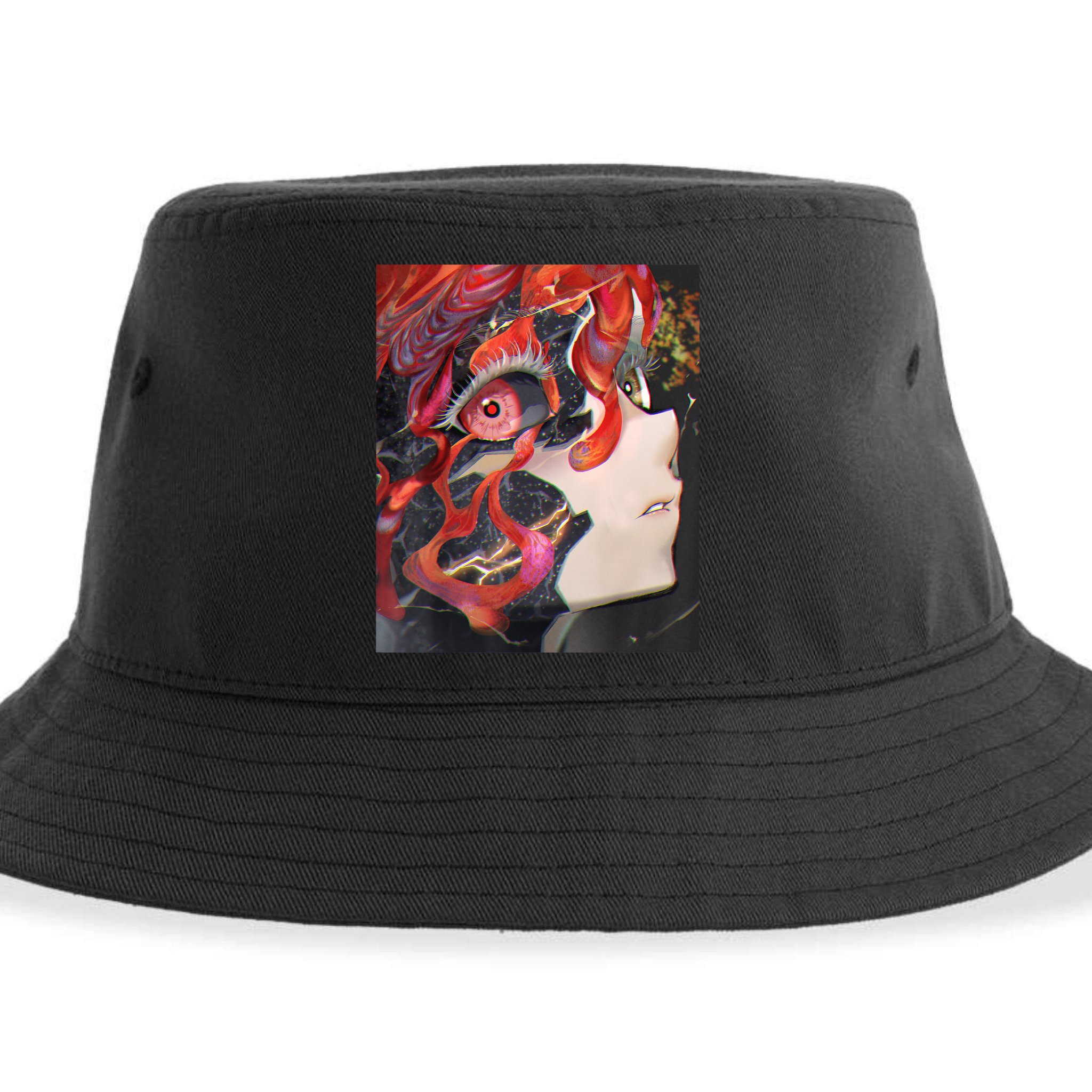 Anime Horror Girl Kawaii Waifu Aesthetic Japanese Otaku Sustainable Bucket Hat