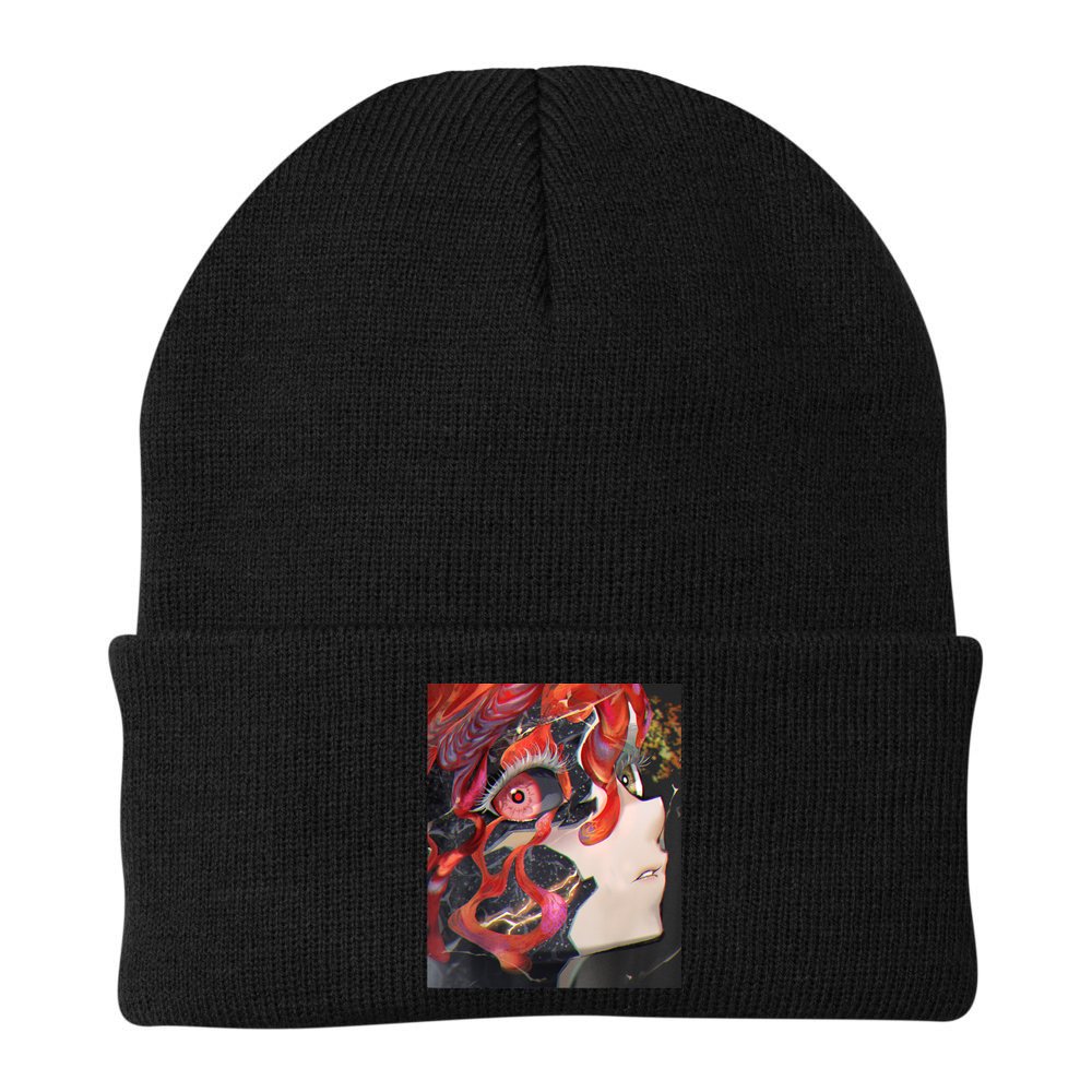 Anime Horror Girl Kawaii Waifu Aesthetic Japanese Otaku Beanie