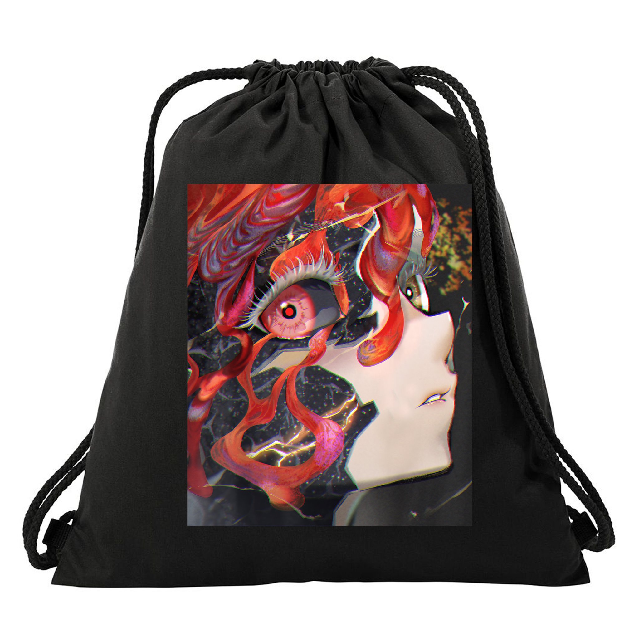 Anime Horror Girl Kawaii Waifu Aesthetic Japanese Otaku Drawstring Bag