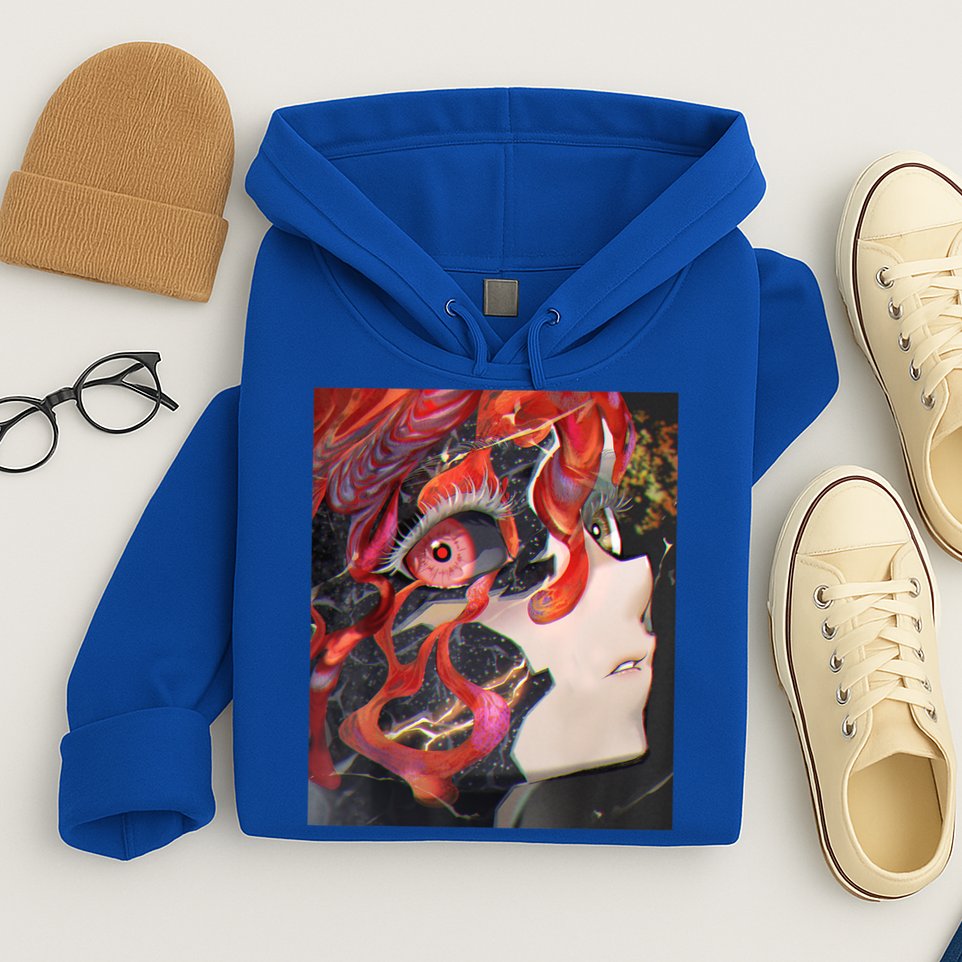 Anime Horror Girl Kawaii Waifu Aesthetic Japanese Otaku Hoodie