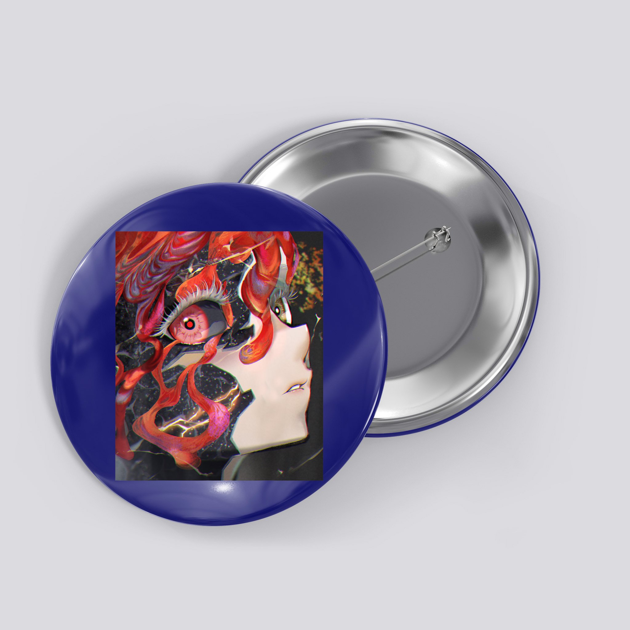 Anime Horror Girl Kawaii Waifu Aesthetic Japanese Otaku Button